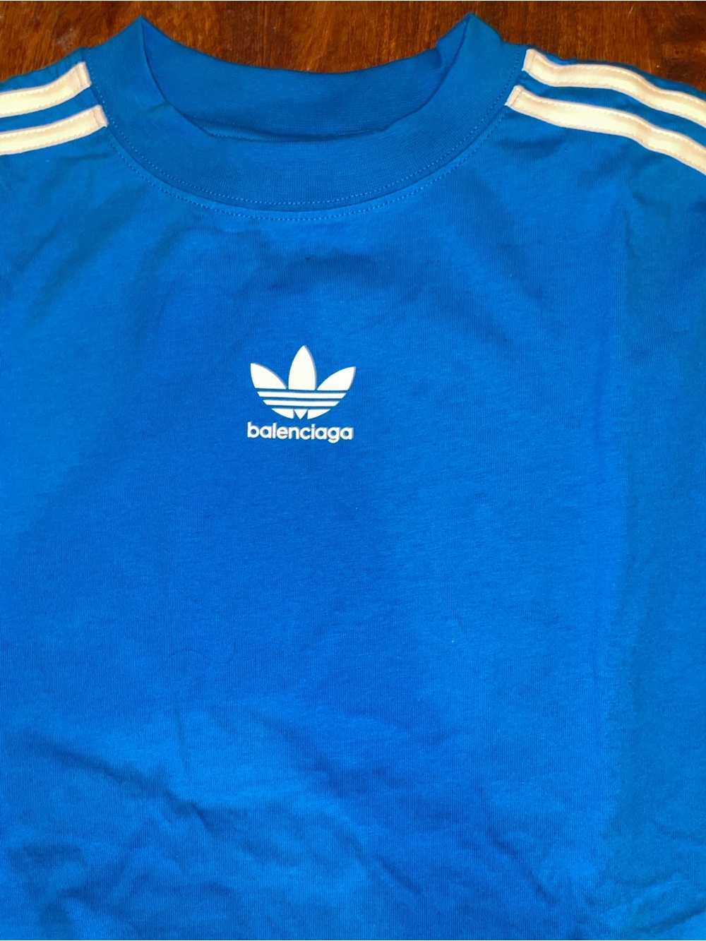 Balenciaga & Adidas Oversized T-Shirt in Blue Size XL - Picture 2 of 5
